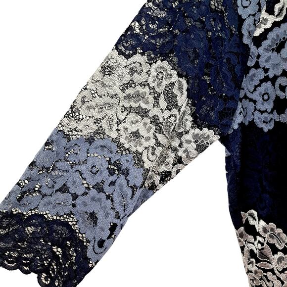 Bedford Fair Long Sleeve Lace Overlay Top - Picture 3 of 7